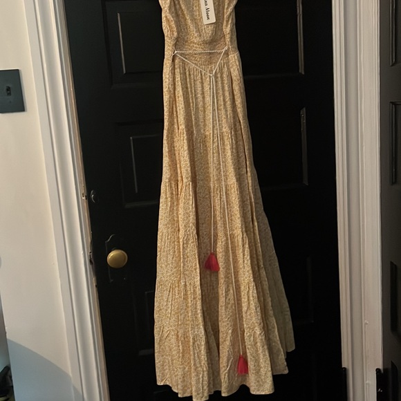 New with tags, Celina moon, yellow flower dress with pink tassels - Picture 3 of 6